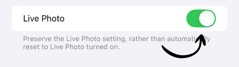 Live Photo Toggle