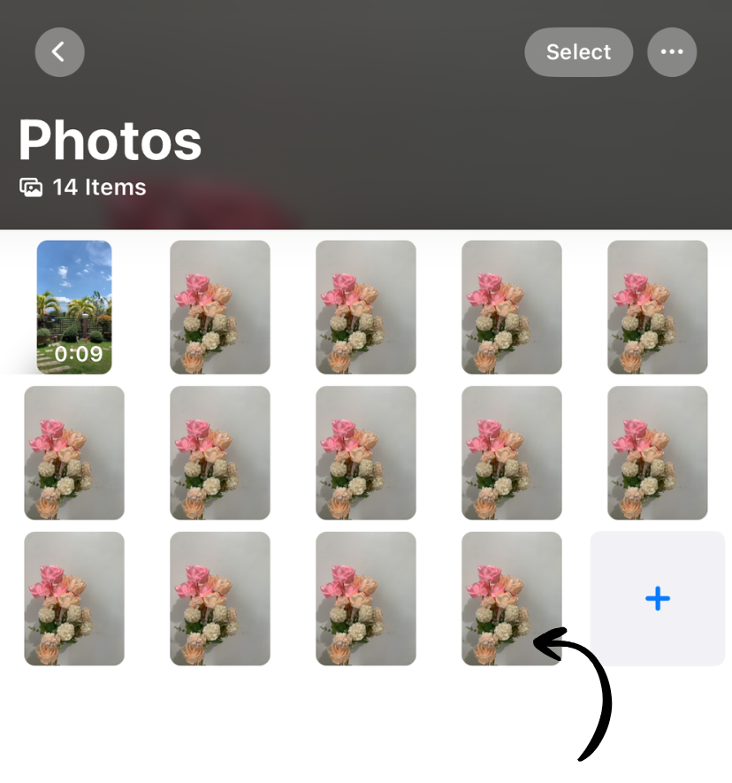 Selected photo view