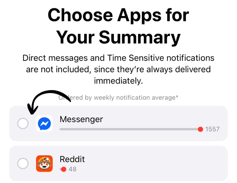 Scheduled summary times